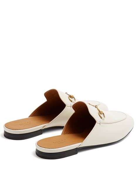 gucci white backless loafers|Gucci loafers white princetown.